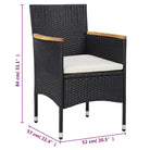Elegante tuinset met poly rattan en stevige stalen frames - Tuinsets