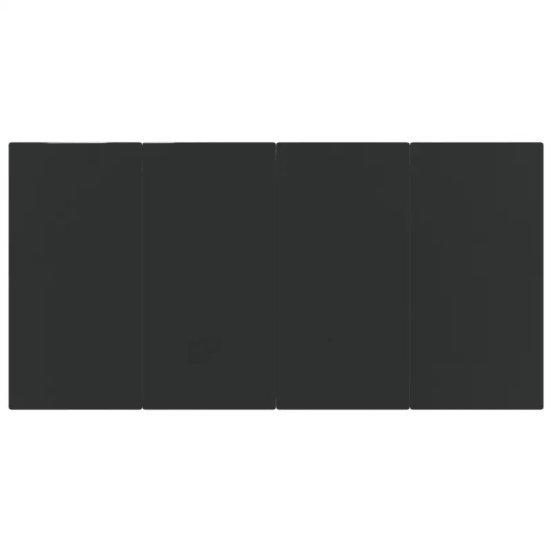 Elegante tuinset met zwart materiaal poly rattan en gehard glas - Tuinsets