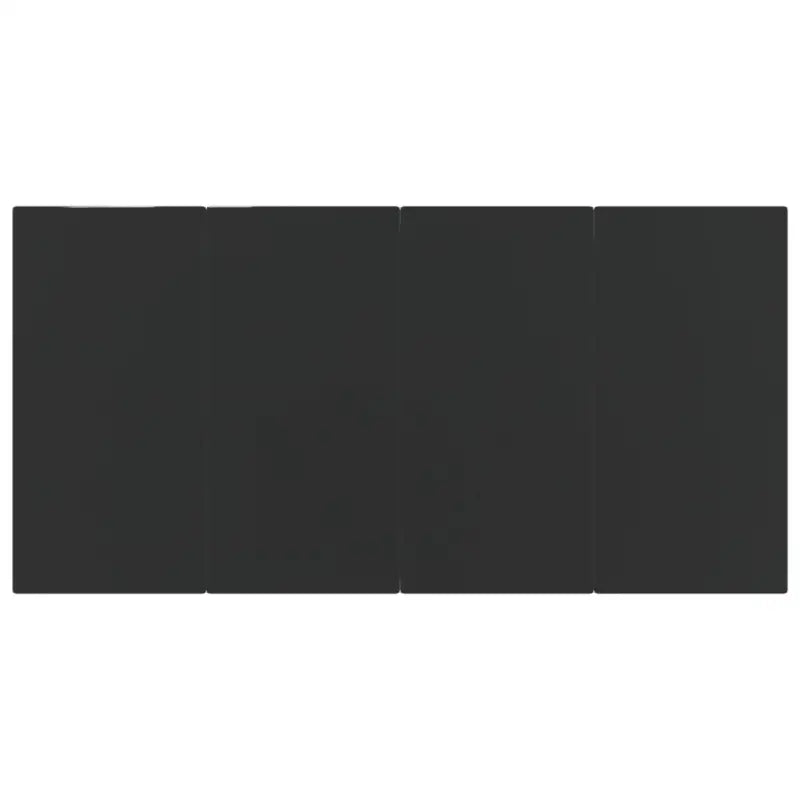 Elegante tuinset van poly rattan met gehard glas in zwart materiaal - Tuinsets