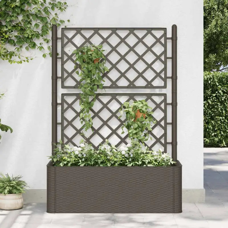Elegante zelfwatergevende bloempotten en plantenbakken - Mokka / 100 x 43 x 142 cm / 1 - Bloempotten & plantenbakken