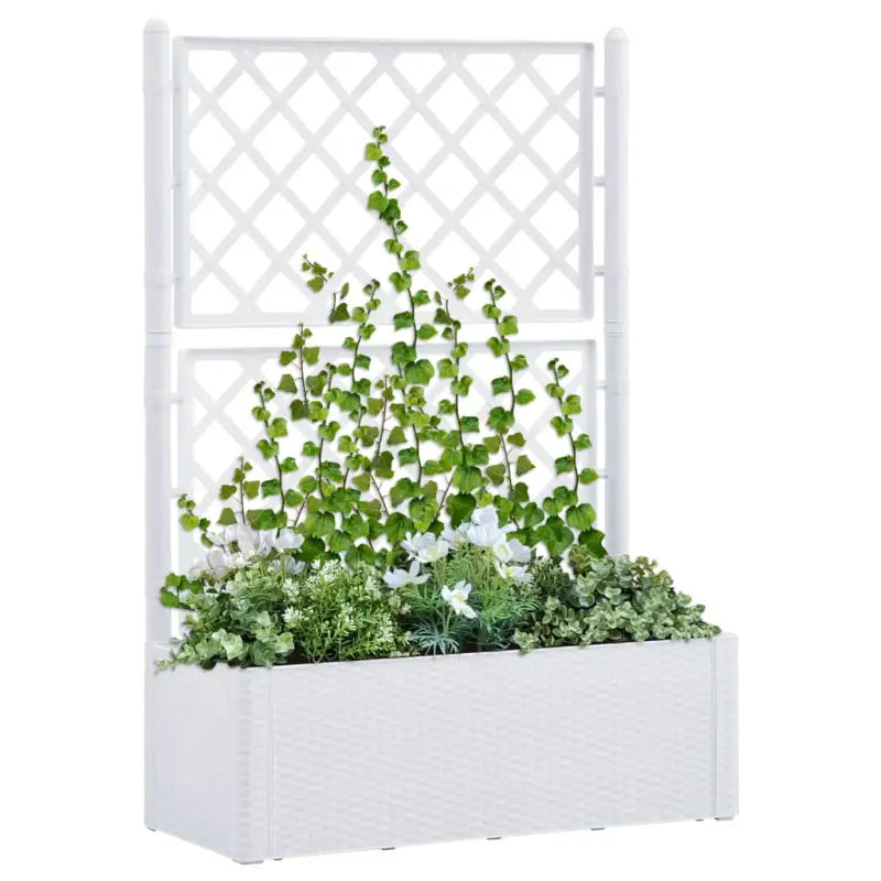 Elegante zelfwatergevende bloempotten en plantenbakken - Wit / 100 x 43 x 142 cm / 1 - Bloempotten & plantenbakken