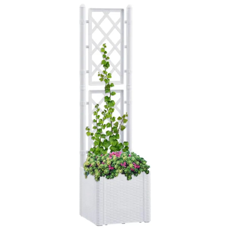 Elegante zelfwatergevende bloempotten en plantenbakken - Wit / 43 x 43 x 142 cm / 1 - Bloempotten & plantenbakken