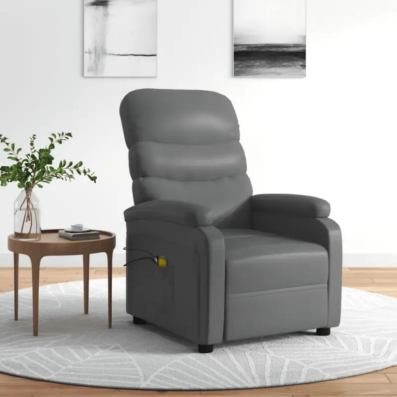Elektrische massagestoel met verstelbare functies voor ultiem comfort - Grijs / 1 - Elektrische massagestoelen