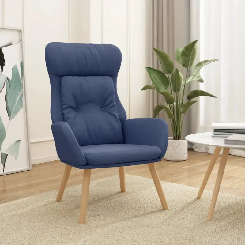 Fauteuil met optimaal zitcomfort en zachte bekleding - Blauw / 1 / Zonder voetensteun - Fauteuils & Relaxfauteuils