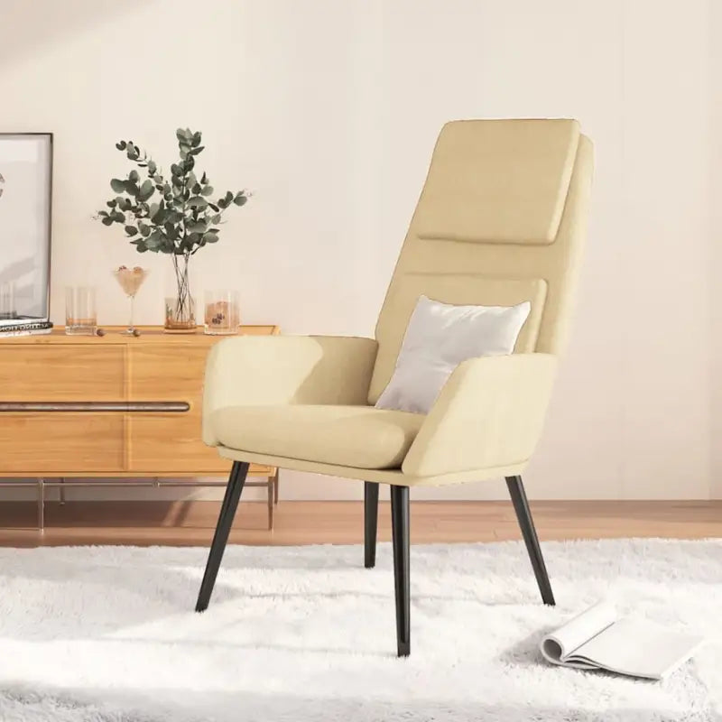 Fauteuil met optimaal zitcomfort en zachte bekleding - Crème / 1 / Zonder voetensteun - Fauteuils & Relaxfauteuils