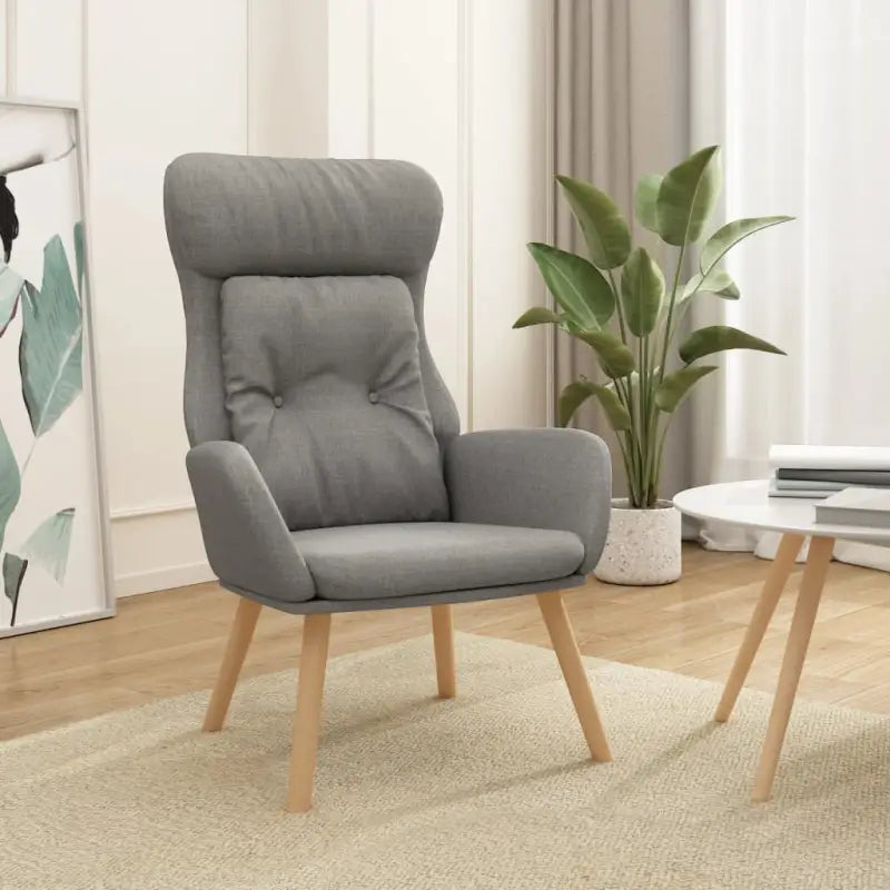 Fauteuil met optimaal zitcomfort en zachte bekleding - Lichtgrijs / 1 / Zonder voetensteun - Fauteuils & Relaxfauteuils