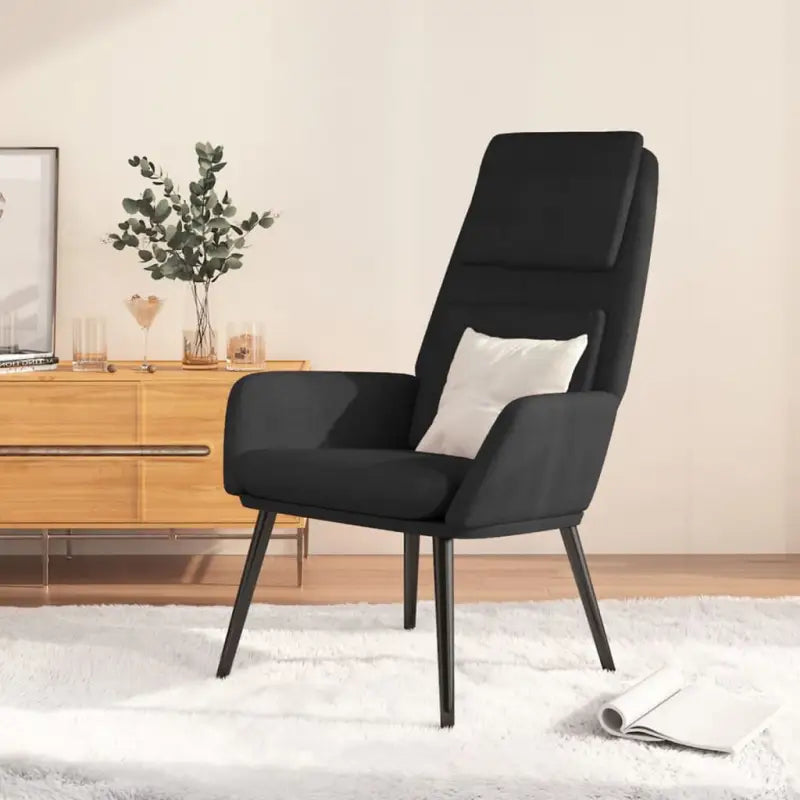 Fauteuil met optimaal zitcomfort en zachte bekleding - Zwart / 1 / Zonder voetensteun - Fauteuils & Relaxfauteuils