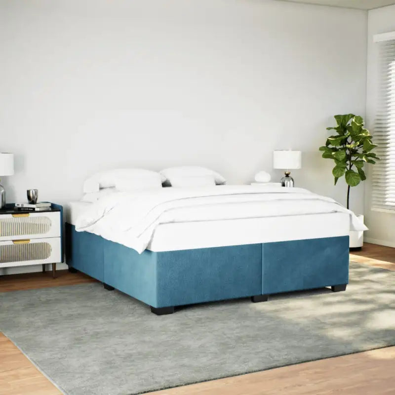 Fluwelen Bedframe voor Comfort en Stijl in de Slaapkamer - Blauw / 180 x 200 cm - Bedden & bedframes