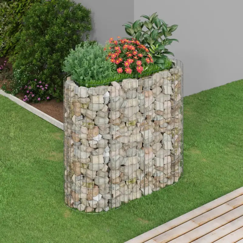 Gabion plantenbak van gegalvaniseerd ijzer voor een stabiele border - 120 x 50 x 100 cm / 1 - Bloempotten &