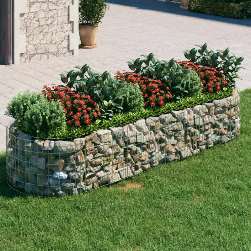 Gabion plantenbak van gegalvaniseerd ijzer voor een stabiele border - 300 x 100 x 50 cm / 1 - Bloempotten &
