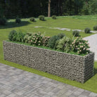 Gabion plantenbak van gegalvaniseerd staal voor tuin en terras - 450 x 90 x 100 cm / 1 - Bloempotten & plantenbakken
