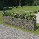 Gabion plantenbak van gegalvaniseerd staal voor tuin en terras - 450 x 50 x 100 cm / 1 - Bloempotten & plantenbakken