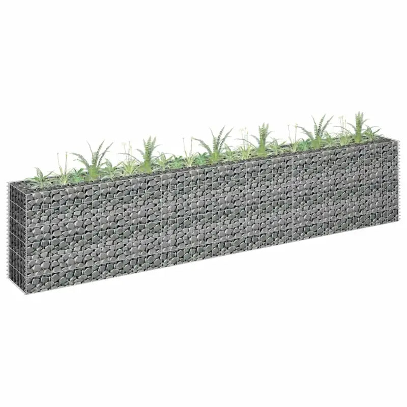 Gegalvaniseerd Staal Gabion Plantenbak voor Stijlvolle Tuinranden - 270 x 30 x 60 cm / 1 - Bloempotten & plantenbakken