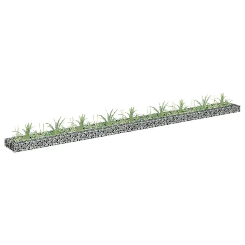 Gegalvaniseerd Staal Gabion Plantenbak voor Stijlvolle Tuinranden - 360 x 30 x 10 cm / 1 - Bloempotten & plantenbakken