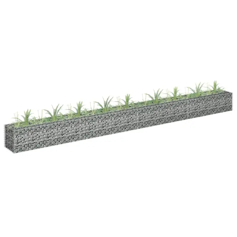 Gegalvaniseerd Staal Gabion Plantenbak voor Stijlvolle Tuinranden - 360 x 30 x 30 cm / 1 - Bloempotten & plantenbakken