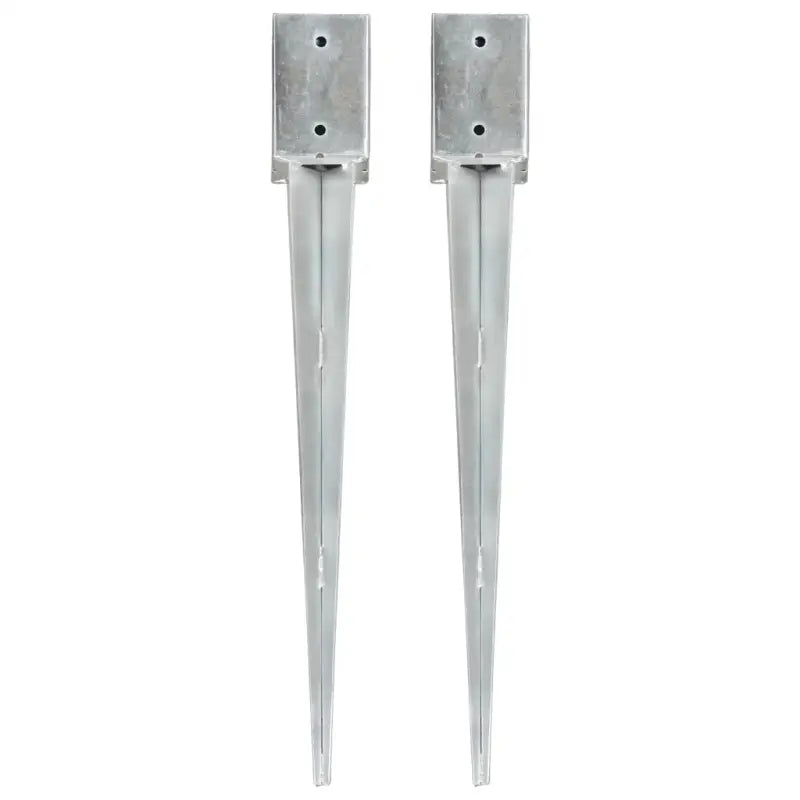 Gegalvaniseerde grondankers met voorgeboorde gaten voor een veilige basis - 9 x 9 x 75 cm / 2 - Grondankers