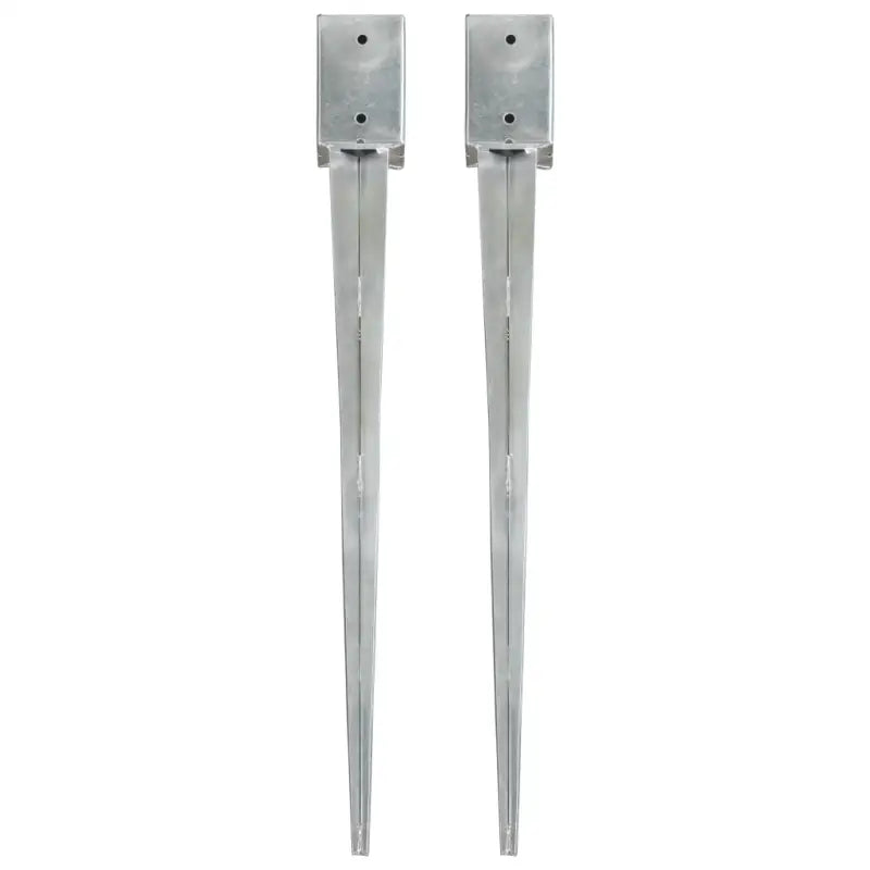 Gegalvaniseerde grondankers met voorgeboorde gaten voor een veilige basis - 9 x 9 x 90 cm / 2 - Grondankers