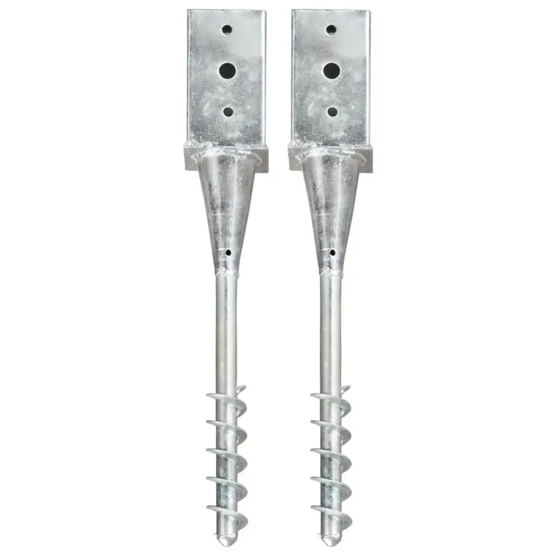 Gegalvaniseerde grondankers met voorgeboorde gaten voor een veilige basis - 8 x 8 x 57 cm / 2 - Grondankers