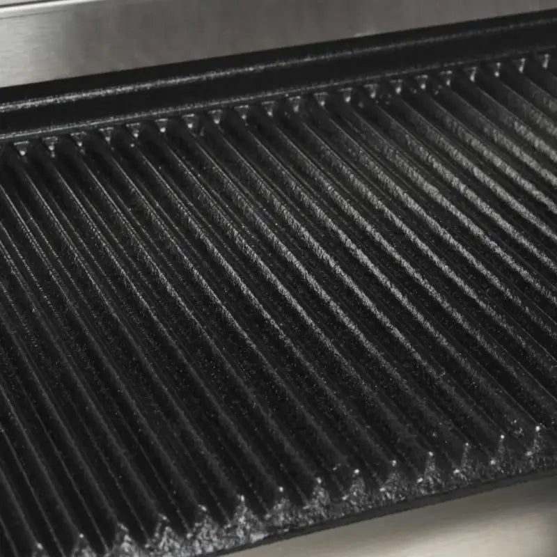 Gegroefde Panini Grill met Gietijzeren Platen voor snel grillen - Elektrische bakplaten & grills