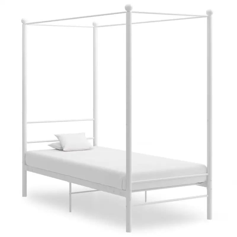 Gepoedercoat metalen bed met bovenframe voor privacy en charme - Bedden & bedframes