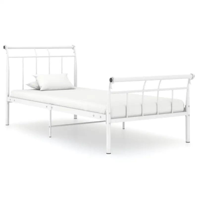 Gepoedercoat metalen bedframe voor een heerlijke nachtrust - Wit / 100 x 200 cm - Bedden & bedframes