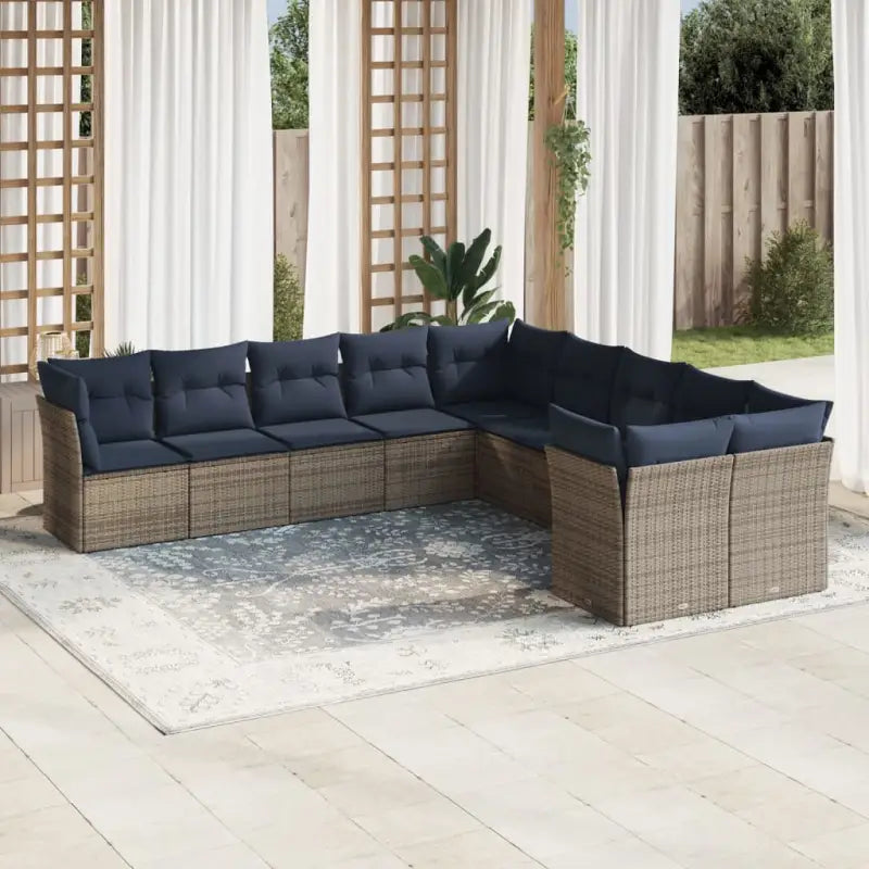 Gepoedercoat staal loungeset met poly rattan voor een comfortabele zitervaring - Tuinsets