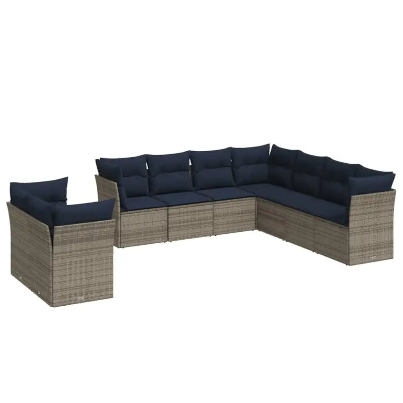 Gepoedercoat staal loungeset met poly rattan voor een comfortabele zitervaring - Tuinsets