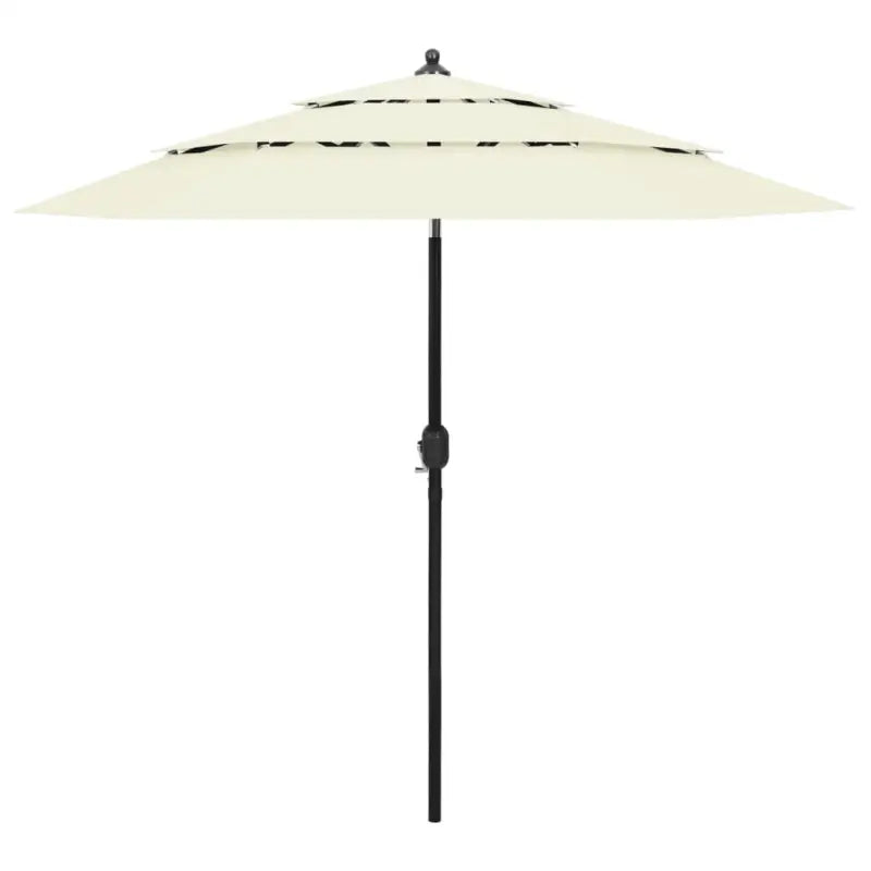 Gepoedercoate Aluminium Parasol met UV- en vochtbestendige Drie-Laags Bescherming - Zand / 2.5 m / 1 - Parasols