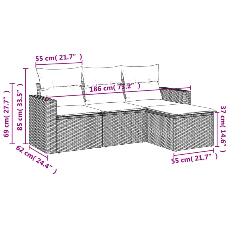 Gepoedercoate stalen tuinbank in grijs materiaal met comfortabele afmetingen - Tuinsets