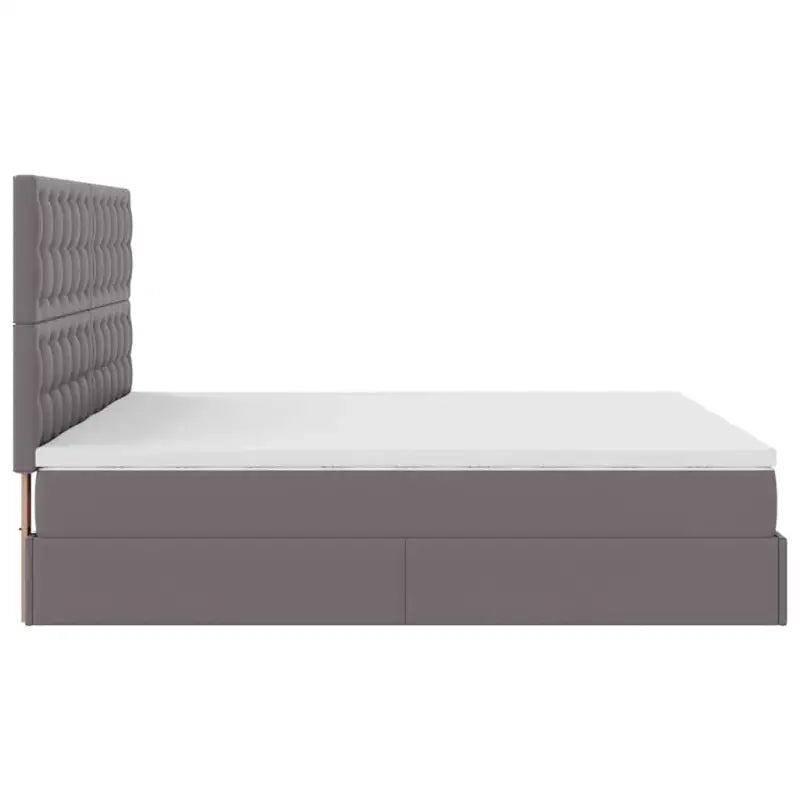Grijs ottomaan bed met ruime opbergruimte en comfortabel matras - Bedden & bedframes