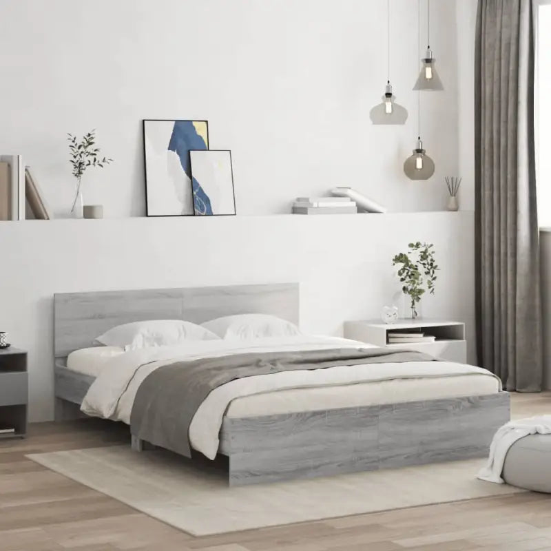 Grijs Sonoma bedframe voor een stabiele en stijlvolle slaapkamer - Bedden & bedframes