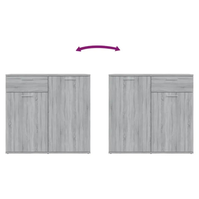 Grijs Sonoma dressoir in bewerkt hout met eenvoudig schoonmaakgemak - Dressoirs & buffetkasten