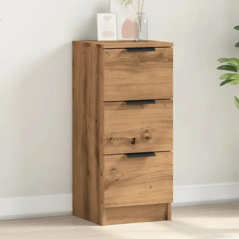 Grijs Sonoma dressoir van bewerkt hout met eenvoudig ontwerp - artisanaal eikenkleurig / 1 - Dressoirs & buffetkasten