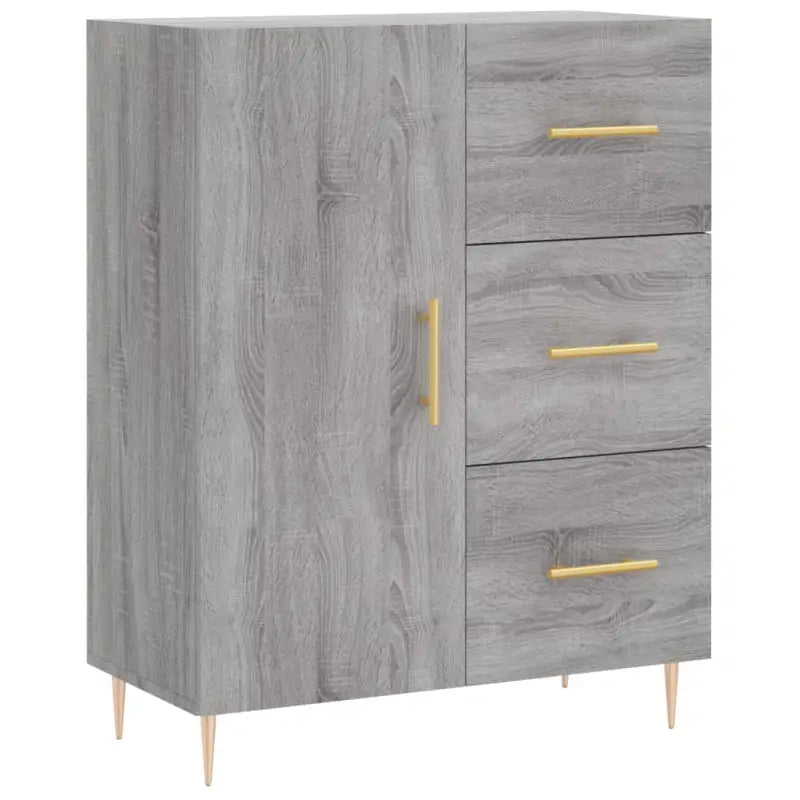 Grijs Sonoma dressoir van bewerkt hout met tijdloze uitstraling - Dressoirs & buffetkasten