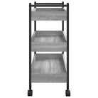 Grijs Sonoma keukentrolley van bewerkt hout met vintage uitstraling - Keukentrolleys