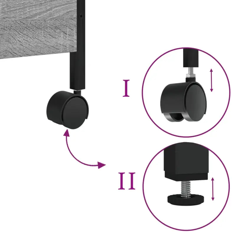 Grijs Sonoma keukentrolley van bewerkt hout met vintage uitstraling - Keukentrolleys