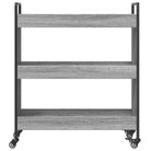 Grijs Sonoma keukentrolley van bewerkt hout met vintage uitstraling - Keukentrolleys