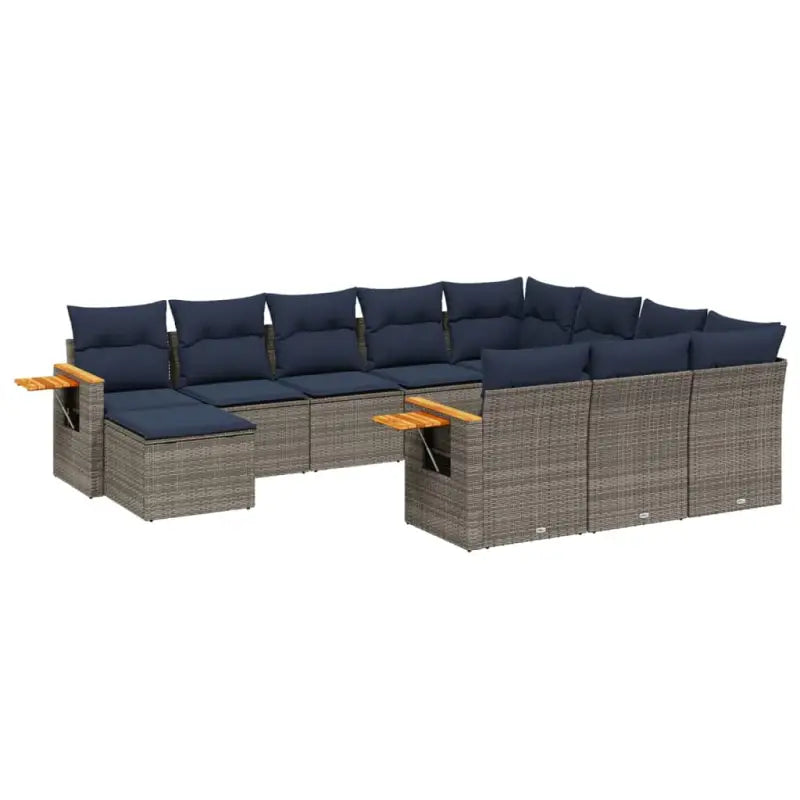 Grijze loungeset met gepoedercoat staal en waterdichte tas voor de tuin - Grijs - Tuinsets