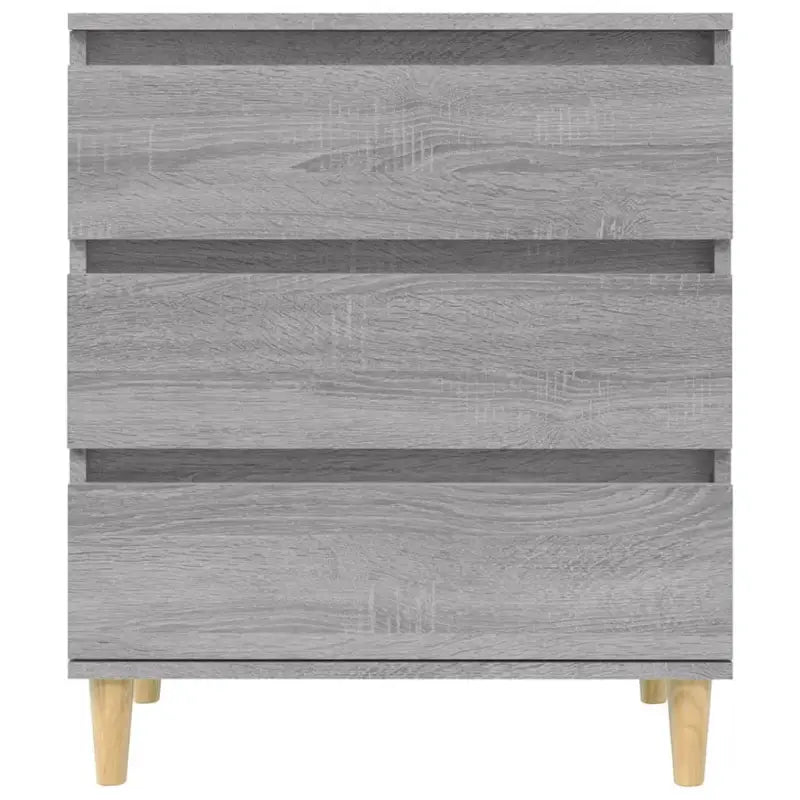 Grijze Sonoma dressoir met houten poten en bewerkt hout - Dressoirs & buffetkasten