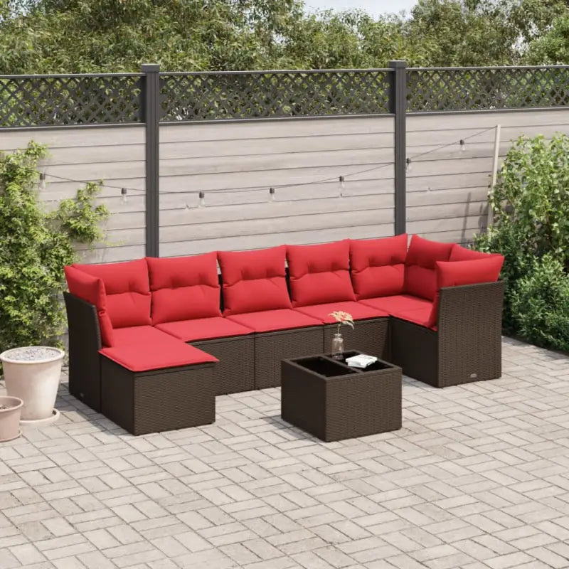 Grijze tuinset met waterdichte tas en gepoedercoat staal afmetingen - Bruin en rood / Met tafel - Tuinsets