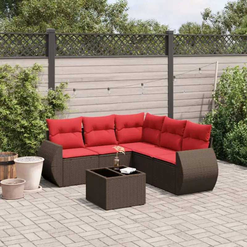 Grijze tuinstoelset met waterdichte tas en gepoedercoat staal - Bruin en rood / Met tafel - Tuinsets