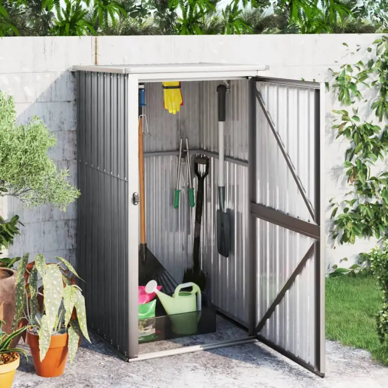 Grote tuinhuizen van gegalvaniseerd staal voor gereedschap en accessoires - Grijs / 88 x 89 x 161 cm / 1 - Tuinhuizen