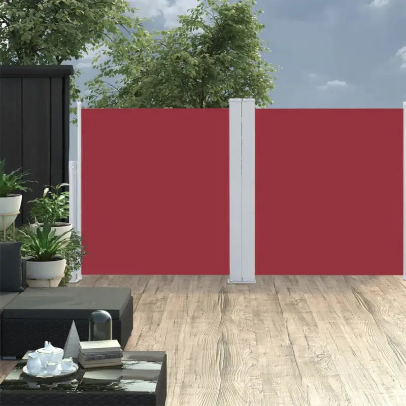 Grote zijluifel voor privacy en bescherming tegen wind en zon - Rood / 120 x 600 cm / 1 - Parasols en zonneschermen