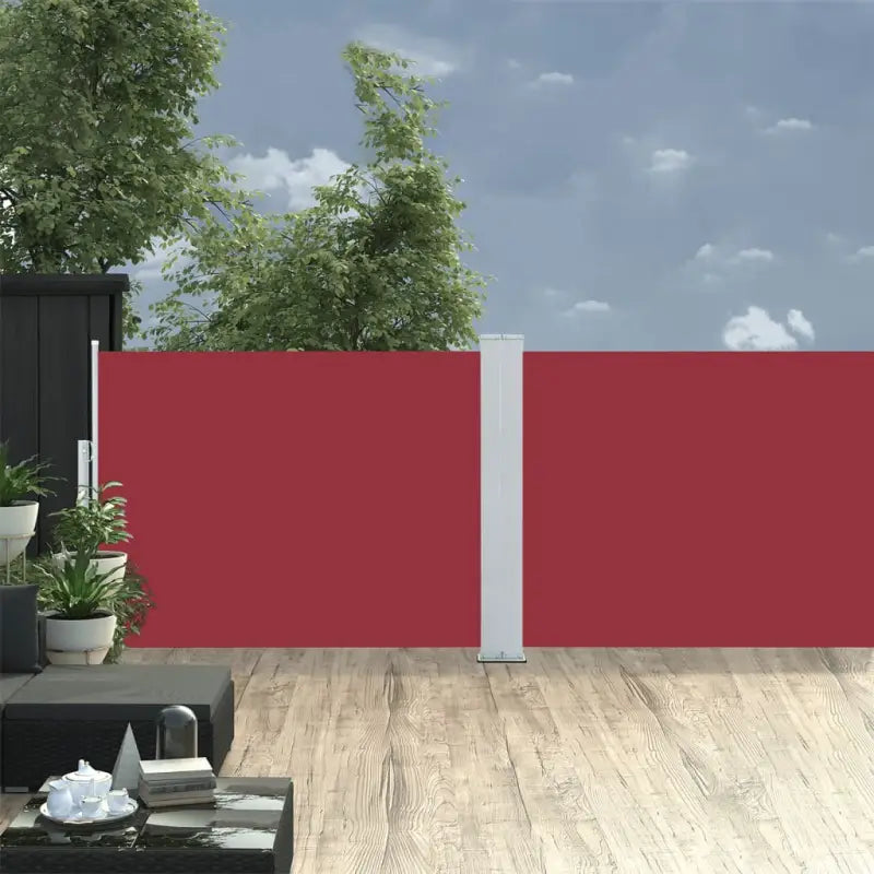 Grote zijluifel voor privacy en bescherming tegen wind en zon - Rood / 120 x 1000 cm / 1 - Parasols en zonneschermen