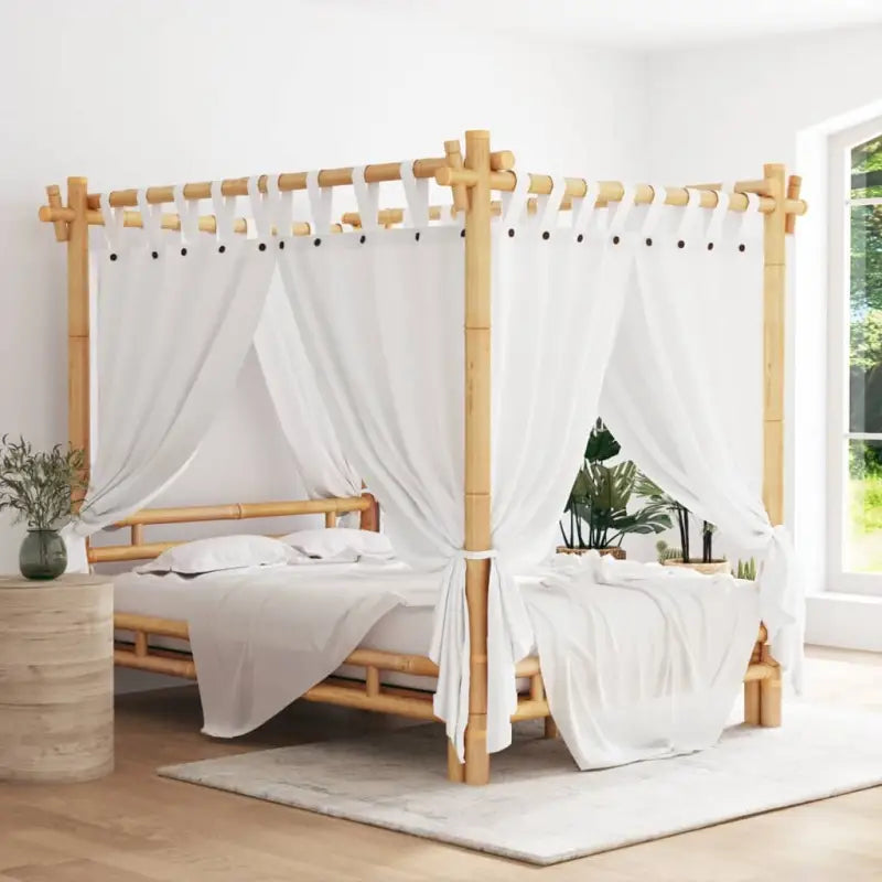Hemelbed voor betere nachtrust en volledige bescherming - Bruin / 140 x 200 cm - Bedden & bedframes