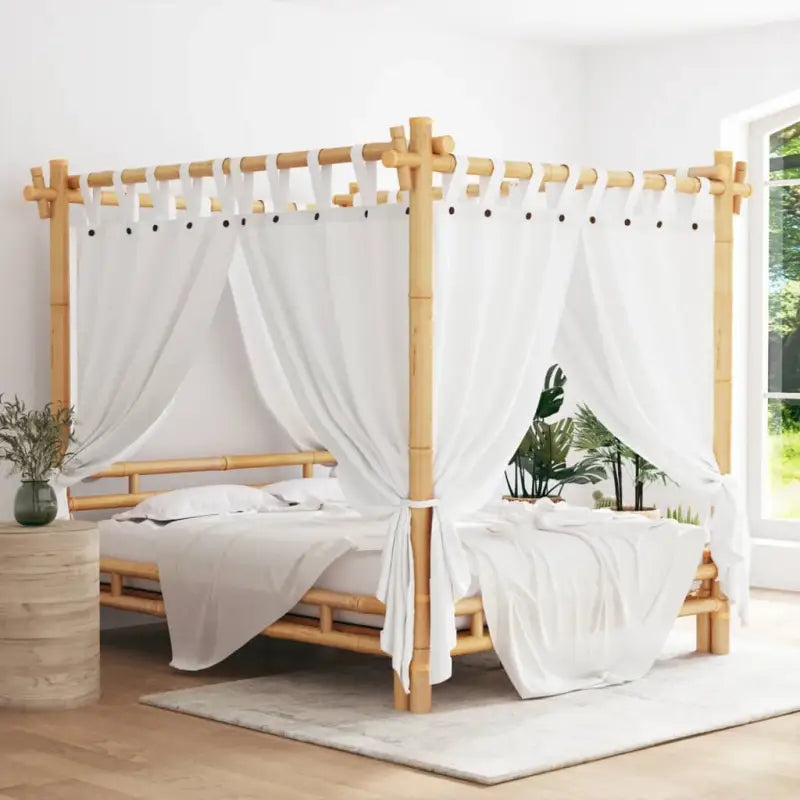 Hemelbed voor betere nachtrust en volledige bescherming - Bruin / 160 x 200 cm - Bedden & bedframes