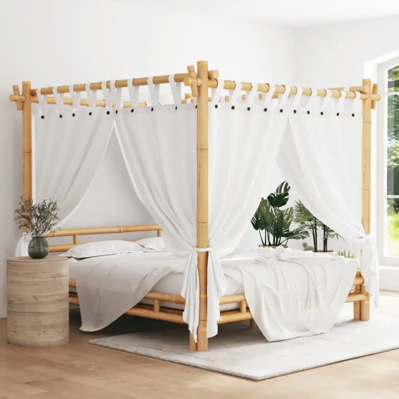 Hemelbed voor betere nachtrust en volledige bescherming - Bruin / 180 x 200 cm - Bedden & bedframes