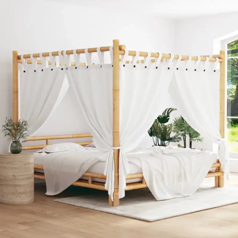 Hemelbed voor betere nachtrust en volledige bescherming - Bruin / 200 x 200 cm - Bedden & bedframes