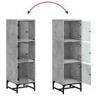 Hoge kast met glazen deuren voor een trendy en duurzame uitstraling - Dressoirs & buffetkasten