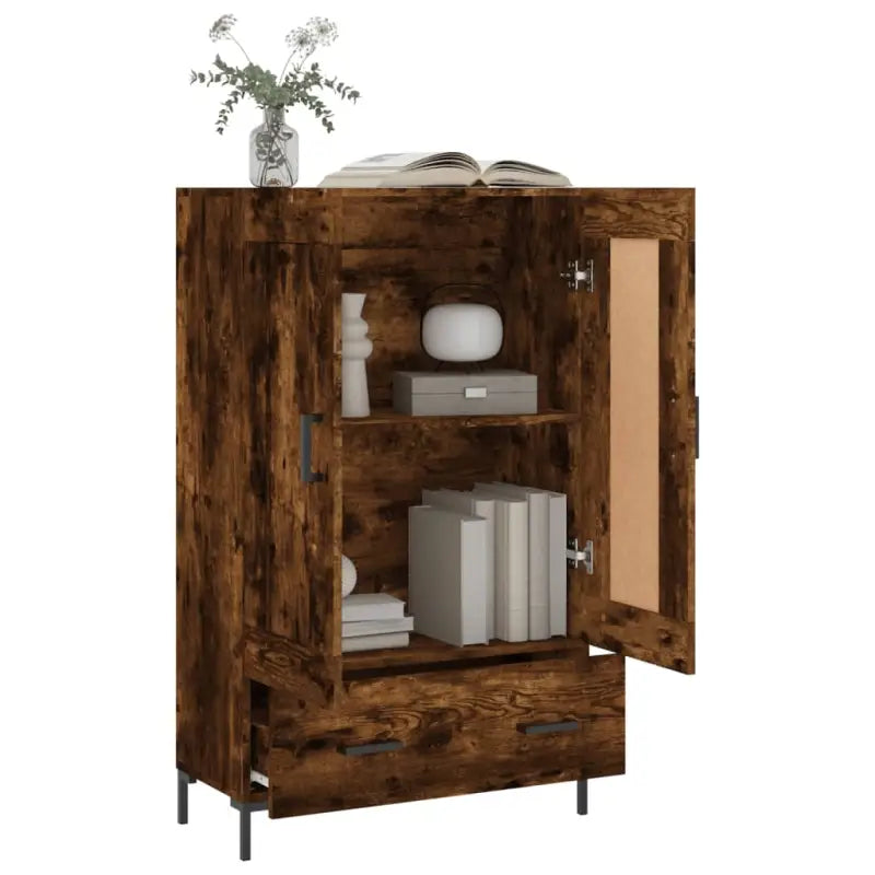 Hoge kast van bewerkt hout met duurzame en unieke charme - Dressoirs & buffetkasten